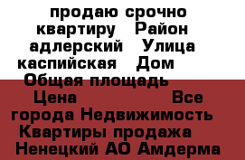 продаю срочно квартиру › Район ­ адлерский › Улица ­ каспийская › Дом ­ 68 › Общая площадь ­ 26 › Цена ­ 2 700 000 - Все города Недвижимость » Квартиры продажа   . Ненецкий АО,Амдерма пгт